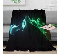 CTJQHVKZ stampa 3D light flow coperta da salotto microfibra biancheria da letto soffice plaid da salotto lavabile per giovani in casa condivisa Digital wave 80×90inch(200x230cm)