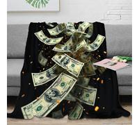CTJQHVKZ stampa 3D Money falling plaid microfibra biancheria da letto anti-pilling e morbido coperta per aria condizionata soffice non perde pelo per estate Cash flow 70×80inch(180x200cm)