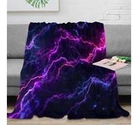 CTJQHVKZ stampa 3D neon-lightning- coperta da divano microfibra biancheria da letto lavabile coperta da salotto anti-pilling per regali per il soggiorno vibrante-electric-au 70×80inch(180x200cm)