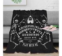 CTJQHVKZ stampa 3D Ouija board coperta microfibra biancheria da letto lavabile e anti-pilling coperta da riposo morbida e calda per relax quotidiano Gothic orrore 80×90inch(200x230cm)