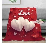 CTJQHVKZ stampa 3D Romantic love coperta microfibra biancheria da letto elegante e morbida plaid pregiato anti-pilling per regali di alta gamma Valentine's design 70×80inch(180x200cm)