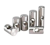 CTLH20 Bulloni cilindrici M4 M5 M6 304 in Acciaio Inossidabile Perno cilindrico Tassello Foro a Croce Dado Incorporato per Accessori per mobili in legno-M6x12 (10 Pezzi)