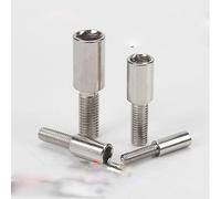 CTLH20 Vite cilindrica con esagono Incassato M5 M6 M8 M10 M12 Vite di Collegamento Vite cilindrica addensata a Coda Lunga Dado pneumatico-M10X15X52 (2PCS)-Acciaio al Carbonio