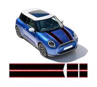 CTLTSRX 2 pz Cofano Strisce Cofano Fascia Posteriore Bagagliaio Grafica Vinile Decalcomania, per Mini Cooper 2024 F65 F66 F67 JCW Portello Accessori