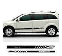 CTLTSRX 2PCS Adesivi Laterali Porta Auto Fai da Te Sport Stripe Corpo, per Fiat Freemont Tuning Auto Grafica Vinile Film Decalcomanie Accessori
