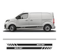 CTLTSRX 2PCS Adesivi Laterali Porta Auto, per Fiat Scudo Accessori Tuning Camper Van Sport Line Grafica Decalcomanie in Vinile