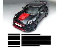 CTLTSRX Cofano Auto Cofano Strisce Cofano Motore Coperchio Cofano Decalcomania Bagagliaio, per Mini John Cooper Works F56 F55 F57 R56 R57 R58 R59 JCW Accessori