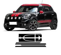 CTLTSRX Cofano Auto Coperchio Motore Vinile Bagagliaio Posteriore Corpo Kit Decalcomania Striscia Laterale Gonna Adesivo, per Mini Cooper Countryman R60 JCW Accessori