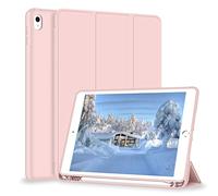 CTMBMOYL Custodia per iPad Air 3/Pro da 10,5 pollici, leggera e sottile in morbido TPU con supporto a tre volte Smart Cover, auto Sleep/Wake Case con portapenne per iPad Air 3a generazione/Pro 10.5, rosa