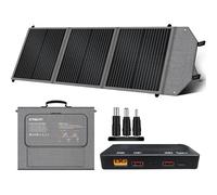 Ctolity Pannello solare pieghevole da 100 W, alta efficienza per centrali elettriche, campeggio, camper