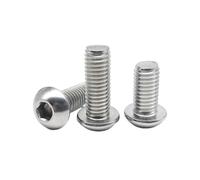 Ctongrun-Bulloni a testa cilindrica M3 M4 M5 M6 M8 M10 316 A4 Stainless Steel Hexagon Socket Bolt Hexagon Socket Head Button Screw Durevole e resistente(14mm,M8 5pcs)