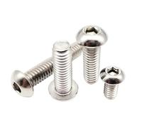 Ctongrun-Bulloni a testa cilindrica UNC 2#-56 4#-40 6#-32 8#-32 Coarse Thread 304 Stainless Steel Hex Hexagon Socket Button Head Screw Bolt, 50pcs, Durevole e resistente(3/16",2-56)
