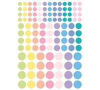 Ctop - Adesivi rotondi colori pastello diam. assortiti, 348 pezzi