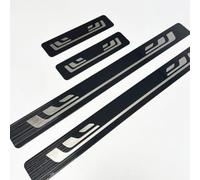 Ctpyoks 4 Pezzi Acciaio Inossidabile Battitacco per Auto per Opel Combo E X19 2018-2024, Auto Protezione Soglia Porta AntiGraffio Benvenuto Pedaliera Accessori Listello,A/Black