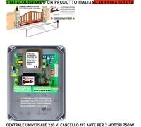 CTR17 CENTRALE CANCELLO 1/2 ANTE BATTENTI PM 8000 SS-PM8 PER MOTORI 220 V 550 W