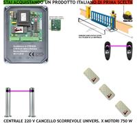 CTR18 CENTRALE CANCELLO SCORREVOLE 220 V 3 RADIOC 2 CANALI 2 FOTO 2 PALI FAROANT