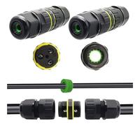 CTRICALVER 2 pz Scatola di giunzione IP68 resistente alle intemperie Outdoor/Gland elettrici esterni manica accoppiatore cavo Ø 7-10mm/3 core Connettore per cavo esterno