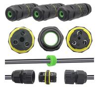 CTRICALVER 3 pz Scatola di giunzione IP68 resistente alle intemperie Outdoor/Gland elettrici esterni manica accoppiatore cavo Ø 7-10mm/3 core Connettore per cavo esterno