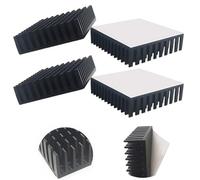 CTRICALVER 40 X 40 X 11 mm 4 pcs nero alluminio dissipatore di calore per liquido di raffreddamento ad acqua sistema di raffreddamento per CPU grafica radiatore dissipatore
