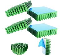 CTRICALVER Dissipatore di calore 40 x 40 x 11 mm + nastro adesivo termico conduttivo, Alluminio dissipatore di calore per raffreddamento stampanti 3D (4 pcs, verde)