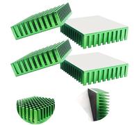 CTRICALVER Dissipatore, Raffreddamento Alluminio Dissipatore Calore per Amplificatore ad alta Potenza Dispositivi a Semiconduttore a Transistor, 4 Pezzi, 40mm x 40mm x11mm (verde)