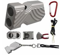 CTRICALVER Fischietto, Twill Argento Fischietto Emergenza Montagna, Fischietti di Sopravvivenza, con Portachiavi e Cordino per Viaggi all'aperto, Allenamento di Squadra, Chiamate di Soccorso