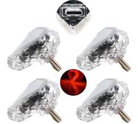 CTRICALVER Luce per abitacolo Auto, Luce Ambientale Tipo-C Triangolo Touch Rosso (4 PCS) 5V/1A Piccola Luce Emergenza Materiale PC Adatto a Varie Prese Tipo C Come alimentatori mobili e Automobili