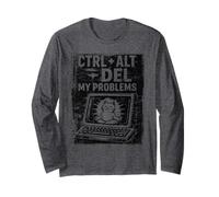 Ctrl Alt Del I miei problemi Computer Tech Umorismo Maglia a Manica
