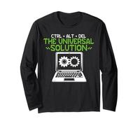 Ctrl Alt del La Soluzione Universale Ingegnere Informatico IT Maglia a Manica
