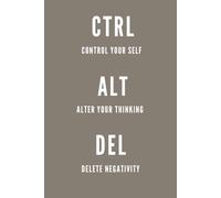 CTRL ALT DELETE, BROWN: Office, School, Goal Setting Notebook, Career Growth Planner, Business Mindset Journal