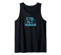 Ctrl Alt Human - Glitch Tech Design - Grafica divertente dell'errore AI Canotta