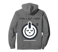 Ctrl + Alt + Nap Funny Power Button Sleep for Tech Lovers Felpa con Cappuccio