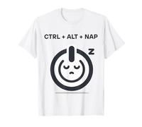 Ctrl + Alt + Nap Funny Power Button Sleep for Tech Lovers Maglietta