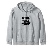 Ctrl Alt Nap Rilassante Gamer Umorismo Sonno Felpa con Cappuccio