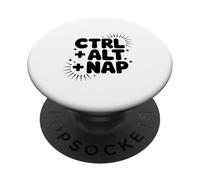 Ctrl Alt Nap Rilassante Gamer Umorismo Sonno PopSockets PopGrip Adesivo
