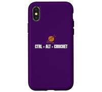 Ctrl Alt Uncinetto, Amante del Filato, Uncinetto, Knitter Lady Custodia per iPhone X/XS
