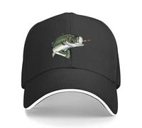 CTRLTSXUS Bass Fish'n Baseball Cappell, Compleanno, Nuovo Cappello, Cappello da Golf, Cappello da Baseball, Cappelli da Camionista per Uomini, Femminile.