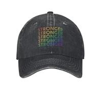 CTRLTSXUS Britney Stronger Rainbow Spears Cappello da Baseball Hip Hop Diused Denim Lavati Cappelli Allenamenti all'aperto Snapback Regolabile