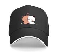 CTRLTSXUS DuDu Bear e BuBu Panda's Love Baseball cap, Casco Nero su Misura, Cappello per Bambini, Abbigliamento da Golf Femminile da Uomo