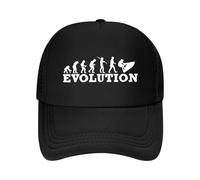 CTRLTSXUS Evolution Stages - Grafica Umoristica, Progresso Umano Verso Il Surf per Uno Stile di Vita Divertente Cappellino da Baseball in Rete