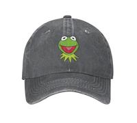 CTRLTSXUS Kermit Cartone Animato The Anime Cappelli di Jeans Cappello da Baseball Cappello da Baseball Vintage Cottone Vecchio Dad Cappello Regolabile Cappello da Camionista Unisex