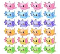 CTRLZS 24 PCS Ciondoli Animali Ciondoli in Resina Axolotl per la Creazione di Gioielli Piccoli Animali in Resina Figure in Resina Ornamento Axolotl in Miniatura Facile da Usare
