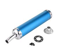 CTRLZS Moto Modificato Coda 50Cc Tubo di Scarico GY6 Silenziatore 60X280Mm Curvo Tubo di Coda Mountain Bike ATV Bicicletta-Blu