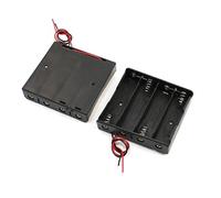 CTRLZS Valigetta di plastica 2pcs 4x18650 3.7V Porta batterie con Cavi di Legare