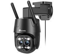 Ctronics 2.5K 4MP 6X Zoom Híbrido Telecamera Wi-Fi 2,4/5GHz Esterno, IP Videocamera Sorveglianza Tracciamento-Auto-Zoom Doppio Lente Rilevamento Umano Visione Notturna Colori Audio Bidirezionale PC