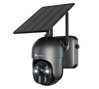 ctronics 2.5K 4MP Telecamera Wi-fi Esterno con Pannello Solare, 2560 * 1440P Videocamera Sorveglianzacon con Batteria 355°/90° PTZ Faretto Visione Notturna a Colori Rilevamento Umano PIR IP66