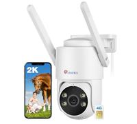 Ctronics 2K 3G/4G LTE Telecamera da Esterno con Sim, PTZ IP Videocamera Sorveglianza Rilevamento Umano, Tracciamento Auto, Visione Notturna a Colori 30M, Storaggio FTP/Cloud/128G TF, IP66, No WiFi