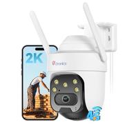 Ctronics 2K 4G LTE Telecamera Esterno con Sim, PTZ Videocamera Sorveglianza
