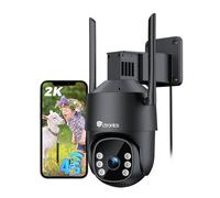 Ctronics 4G LTE Telecamera Esterno con SIM, 2K PTZ IP Telecamere senza WiFi, AI Rilevamento Umano & Tracciamento Automatico, 24/7 Registrazione, Visione Notturna a Colori, PC/Cloud/TF/FTP, IP66