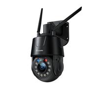 Ctronics 4K Telecamera Esterno WiFi, Zoom Ottico 30X & Auto-Zoom, Visione Notturna IR 150m/50m Colore, Rilevamento AI, Auto-Tracking, Sirena & Luce Rossa/Blu, Pattuglie & 30 Preset, SD 256GB/FTP/NAS